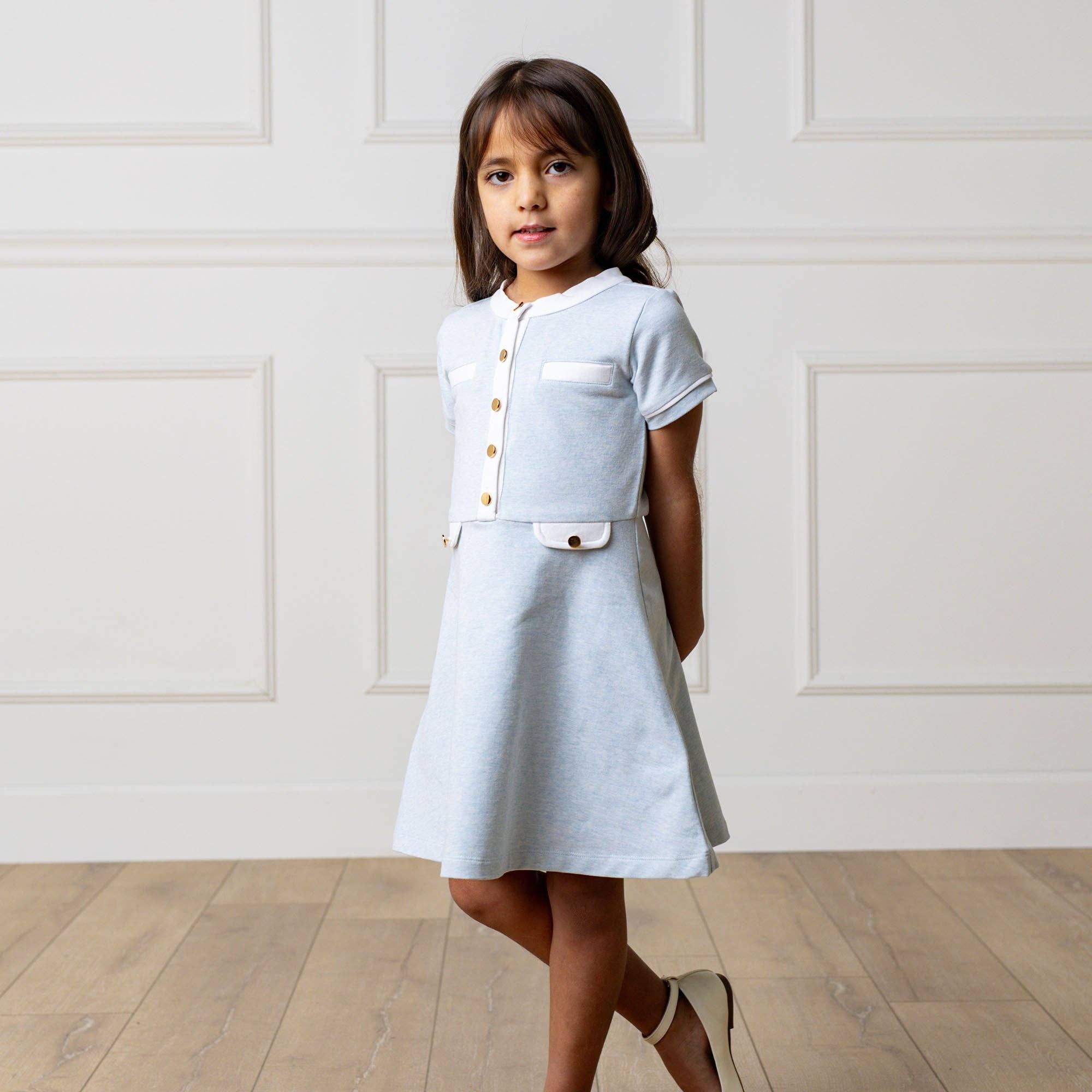 Image of Organic French Terry Contrast Dress